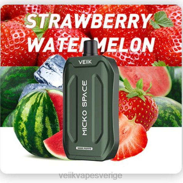 VEIIK Vape Gothenburg - VEIIK Micko Space disponibel vape 7000 puffar RD22N33 jordgubbsvattenmelon