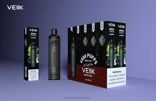 VEIIK Vape Review - VEIIK Micko Era 4500 puffar engångs 30 mg RD22N9 svart vinbär
